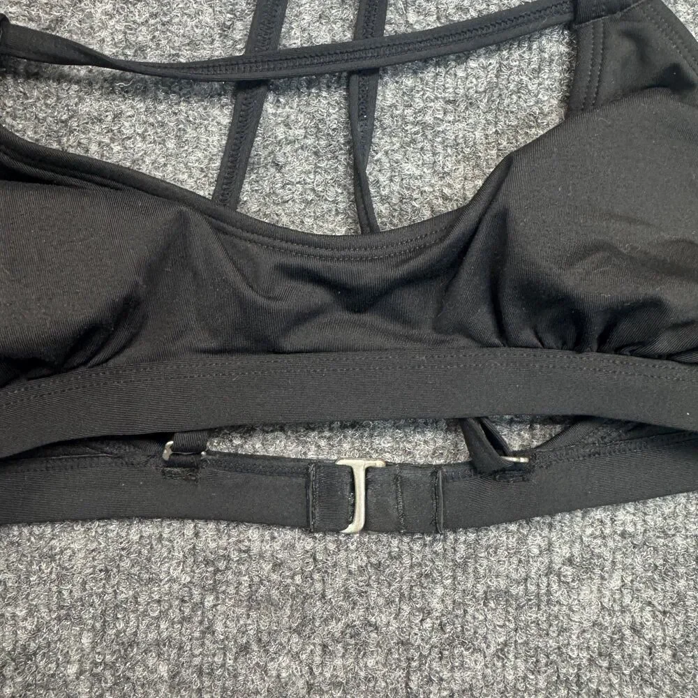 Athleta Womens Aqualuxe Molded Cup Bikini Strappy Top Size XS Black